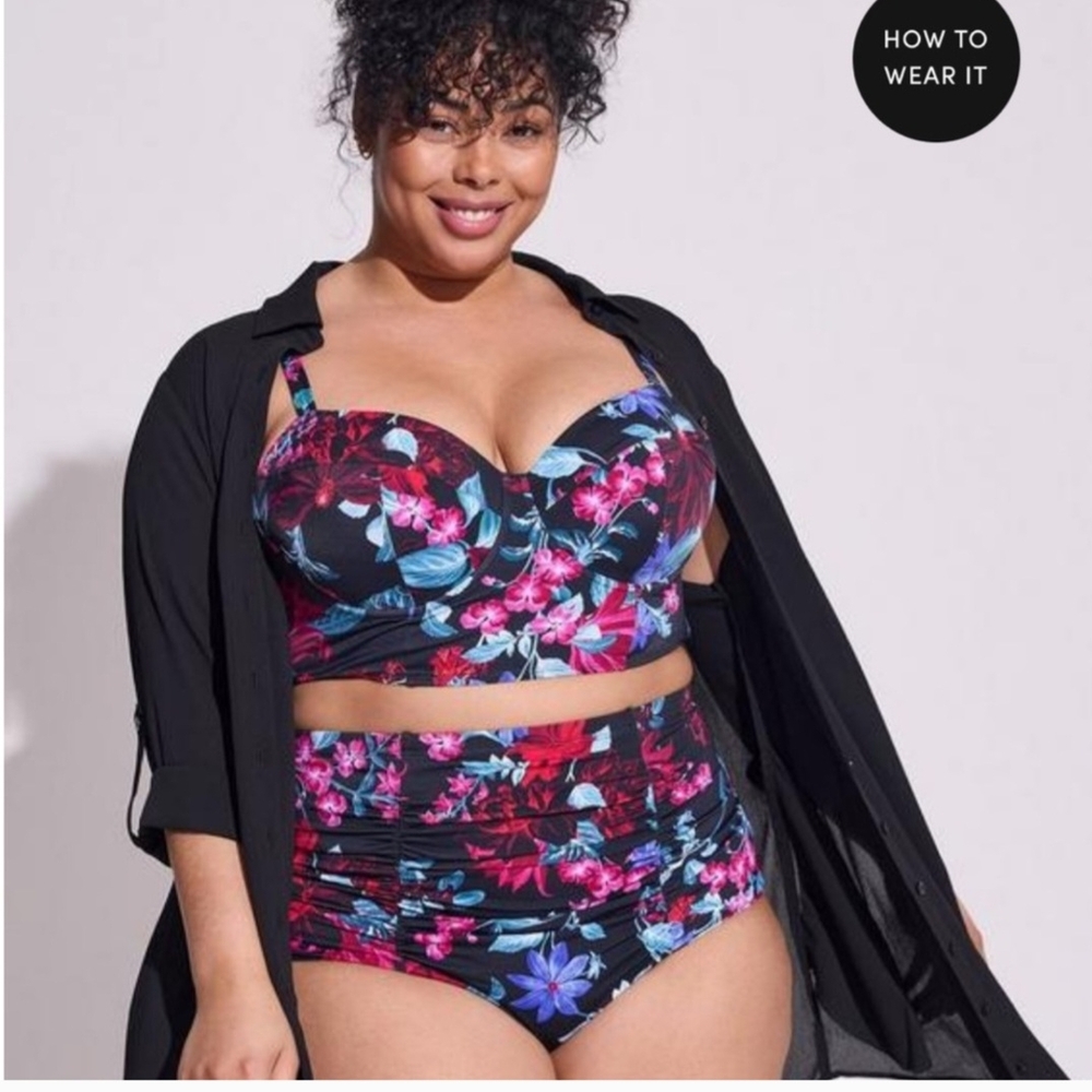 Torrid Multicolor Floral Bikini Set